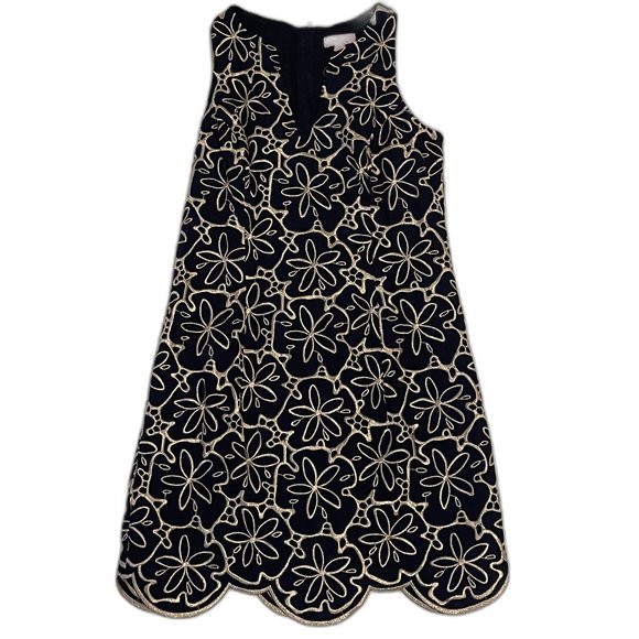 Lilly Pulitzer Augusta Shift Dress Navy Metallic NWT Size 6 - Picture 3 of 9